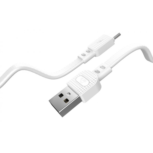 POWERTECH καλώδιο USB σε Micro USB armor PTR-0098, 15W 3A, 1m, λευκό POWERTECH καλώδιο USB σε Micro USB armor PTR-0098, 15W 3A, 1m, λευκό