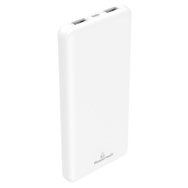 POWERTECH power bank PT-1004 10000mAh, 2x output, 10.5W, λευκό POWERTECH power bank PT-1004 10000mAh, 2x output, 10.5W, λευκό