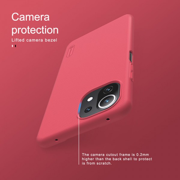 NILLKIN θήκη Super Frosted Shield για Xiaomi 11 Lite 4G/5G, μαύρη NILLKIN θήκη Super Frosted Shield για Xiaomi 11 Lite 4G/5G, μαύρη
