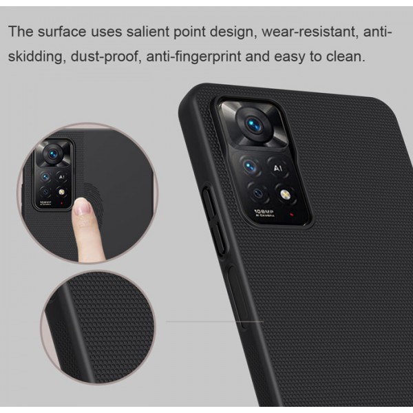 NILLKIN θήκη Super Frosted Shield για Xiaomi Note 11 Pro/Pro+/11i, μπλε NILLKIN θήκη Super Frosted Shield για Xiaomi Note 11 Pro/Pro+/11i, μπλε