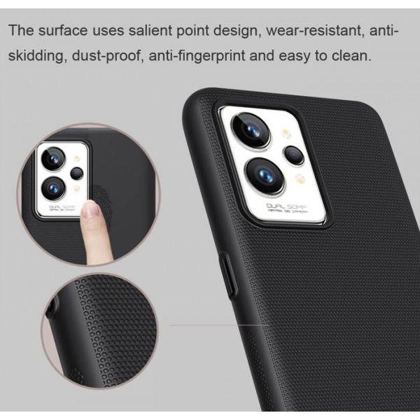 NILLKIN θήκη Super Frosted Shield για Realme GT2 Pro, μαύρη NILLKIN θήκη Super Frosted Shield για Realme GT2 Pro, μαύρη