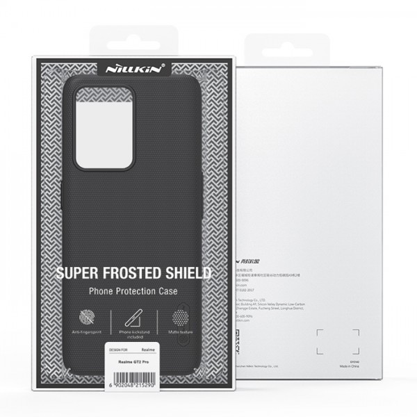 NILLKIN θήκη Super Frosted Shield για Realme GT2 Pro, μαύρη NILLKIN θήκη Super Frosted Shield για Realme GT2 Pro, μαύρη