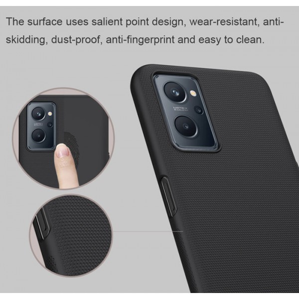NILLKIN θήκη Super Frosted Shield για Realme 9i, μαύρη NILLKIN θήκη Super Frosted Shield για Realme 9i, μαύρη