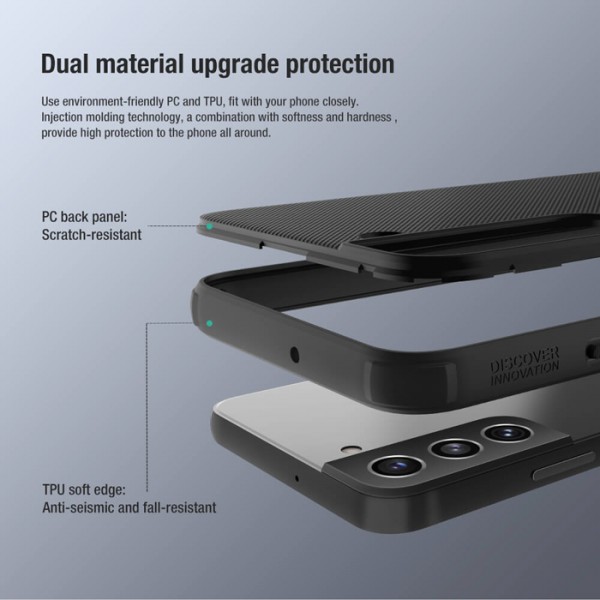NILLKIN θήκη Super Frosted Shield Pro για Samsung Galaxy S22+/Pro, μαύρη NILLKIN θήκη Super Frosted Shield Pro για Samsung Galaxy S22+/Pro, μαύρη