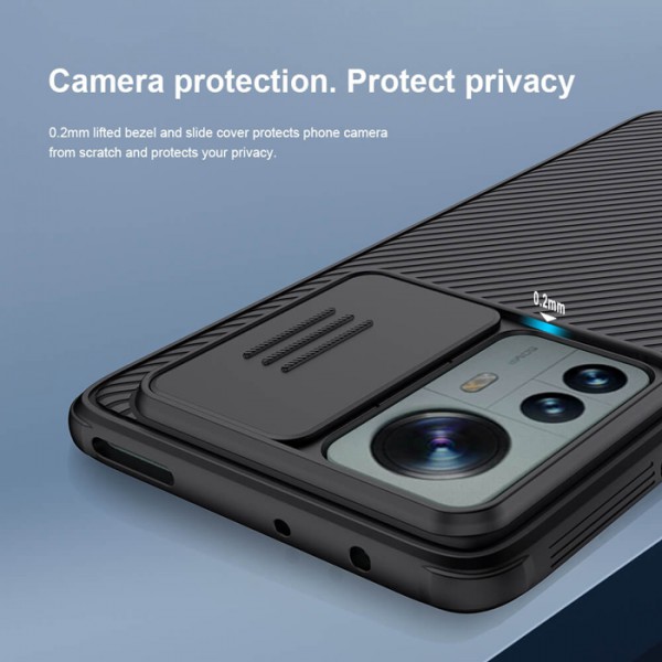 NILLKIN θήκη CamShield Pro για Xiaomi 12 Pro, μαύρη NILLKIN θήκη CamShield Pro για Xiaomi 12 Pro, μαύρη
