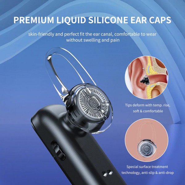 JOYROOM Bluetooth μονό earphone JR-B01S με θήκη φόρτισης, 400mAh, μαύρο