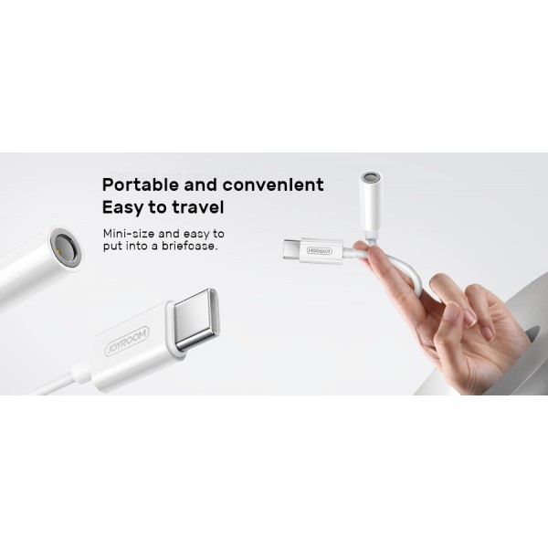 JOYROOM καλώδιο USB Type-C σε 3.5mm SH-C1, 0.12m, λευκό JOYROOM καλώδιο USB Type-C σε 3.5mm SH-C1, 0.12m, λευκό