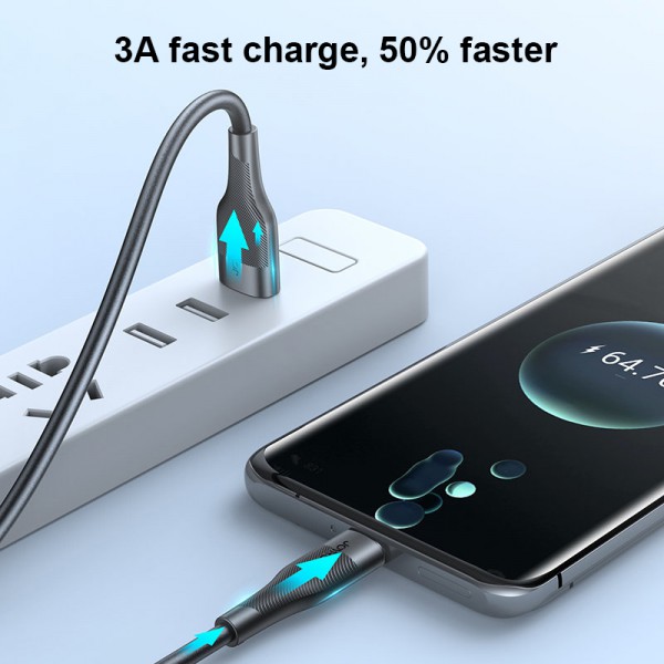 JOYROOM καλώδιο USB σε Micro USB S-1030M12, 3A, 1m, μαύρο JOYROOM καλώδιο USB σε Micro USB S-1030M12, 3A, 1m, μαύρο