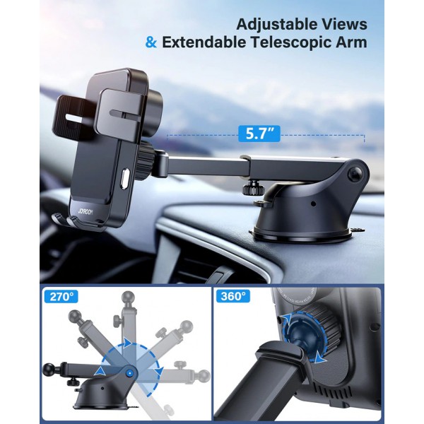 JOYROOM ασύρματος φορτιστής & βάση αυτοκινήτου JR-ZS219, 15W, μαύρος JOYROOM ασύρματος φορτιστής & βάση αυτοκινήτου JR-ZS219, 15W, μαύρος