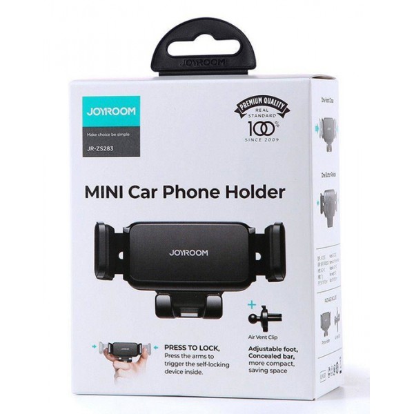 JOYROOM βάση smartphone αυτοκινήτου JR-ZS283, αεραγωγών, μαύρη JOYROOM βάση smartphone αυτοκινήτου JR-ZS283, αεραγωγών, μαύρη