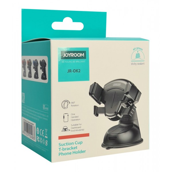 JOYROOM βάση smartphone αυτοκινήτου JR-OK2 για ταμπλό/παρμπρίζ, μαύρη JOYROOM βάση smartphone αυτοκινήτου JR-OK2 για ταμπλό/παρμπρίζ, μαύρη