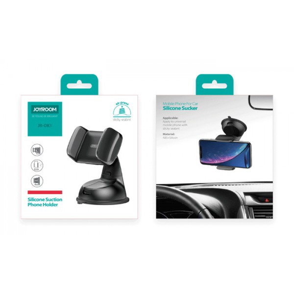 JOYROOM βάση smartphone αυτοκινήτου JR-OK1 για ταμπλό/παρμπρίζ, μαύρη JOYROOM βάση smartphone αυτοκινήτου JR-OK1 για ταμπλό/παρμπρίζ, μαύρη