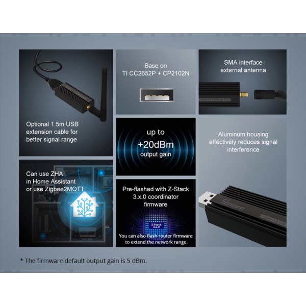SONOFF USB Dongle Plus ZBDONGLE-P, Zigbee 3.0 SONOFF USB Dongle Plus ZBDONGLE-P, Zigbee 3.0