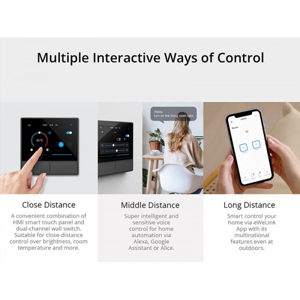 SONOFF smart panel ελέγχου NSPanel με οθόνη αφής, 2-gang, Wi-Fi, γκρι SONOFF smart panel ελέγχου NSPanel με οθόνη αφής, 2-gang, Wi-Fi, γκρι