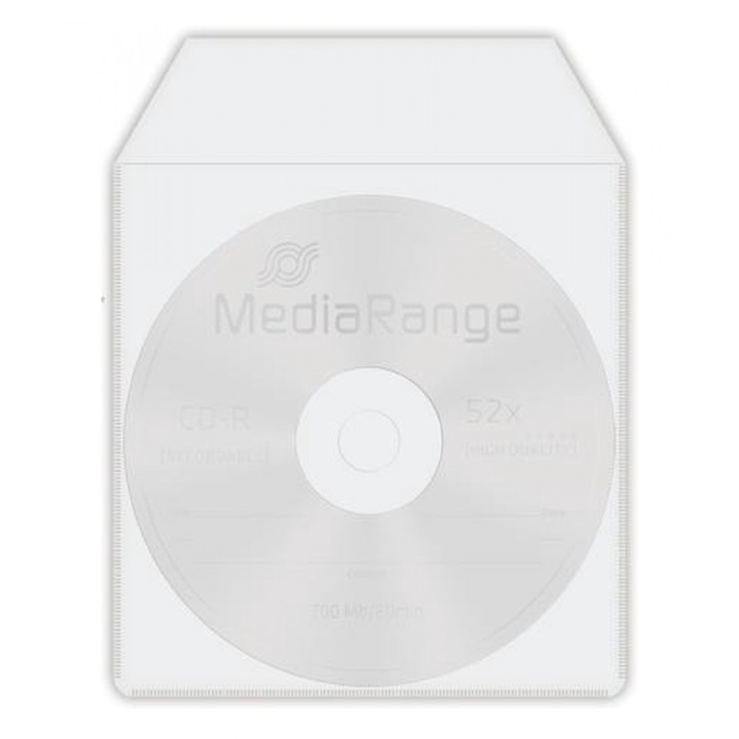 MEDIARANGE πλαστική θήκη CD/DVD με καπάκι, 50τμχ