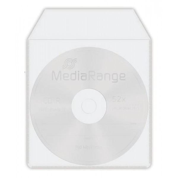 MEDIARANGE πλαστική θήκη CD/DVD με καπάκι, 50τμχ