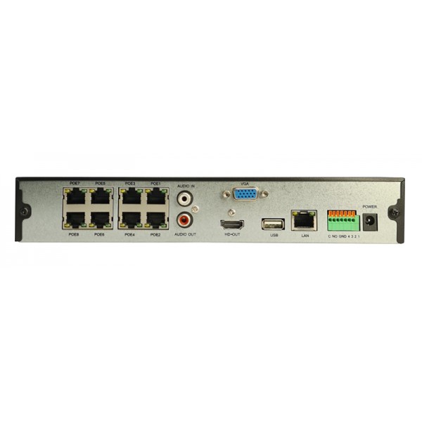 LONGSE NVR καταγραφικό NVR3608CDP, H.265, 4K, 8 κανάλια PoE