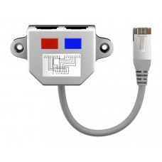 GOOBAY splitter δικτύου RJ45 σε 2x RJ45 68910, shielded, 15cm, ασημί