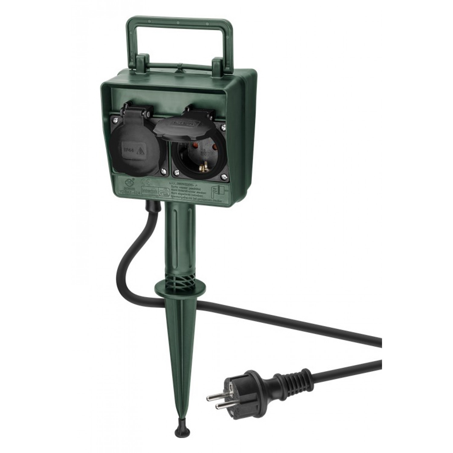 GOOBAY πολύπριζο ρεύματος κήπου 55943, 4x schuko 16A, IP44 2m, πράσινος GOOBAY πολύπριζο ρεύματος κήπου 55943, 4x schuko 16A, IP44 2m, πράσινος