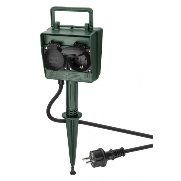 GOOBAY πολύπριζο ρεύματος κήπου 55943, 4x schuko 16A, IP44 2m, πράσινος GOOBAY πολύπριζο ρεύματος κήπου 55943, 4x schuko 16A, IP44 2m, πράσινος