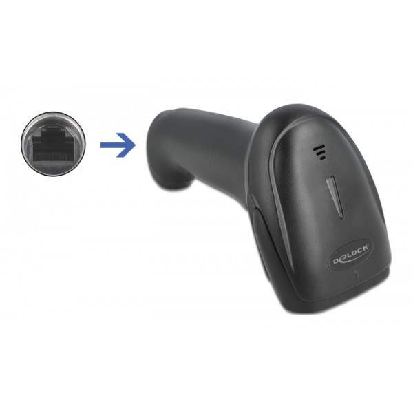 DELOCK USB barcode scanner 1D & 2D 90557, με καλώδιο σύνδεσης, μαύρο
