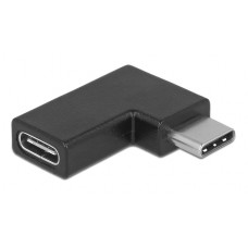 POWERTECH αντάπτορας USB-C αρσενικό σε θηλυκό CAB-UC027, 90°, μαύρος