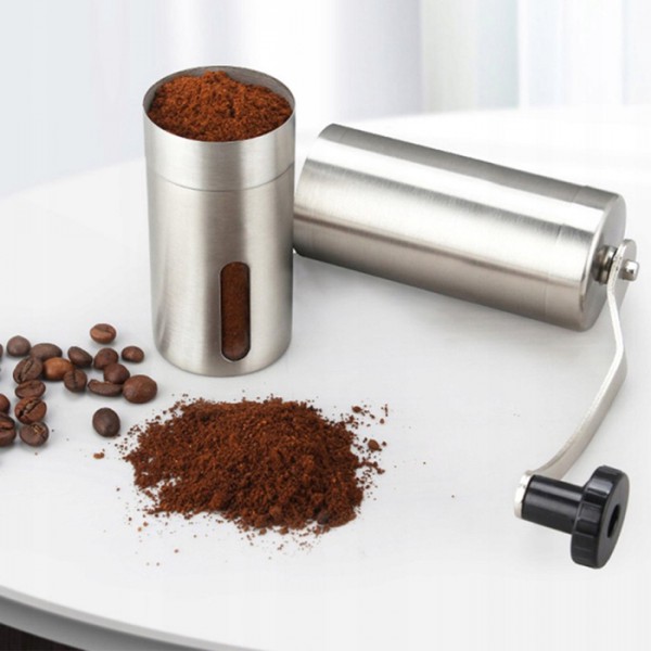 Χειροκίνητος μύλος κοπής καφέ espresso AG55B, ανοξείδωτος, ασημί