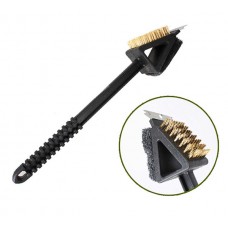 Βούρτσα καθαρισμού ψησταριάς AG705 με 2x κεφαλές & ξύστρα, μαύρη