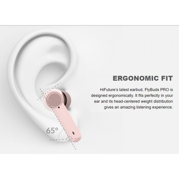 HIFUTURE earphones με θήκη φόρτισης FlyBuds Pro, True Wireless, λευκά HIFUTURE earphones με θήκη φόρτισης FlyBuds Pro, True Wireless, λευκά