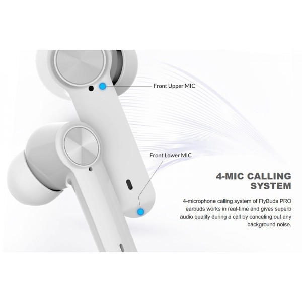 HIFUTURE earphones με θήκη φόρτισης FlyBuds Pro, True Wireless, ροζ