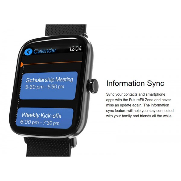 HIFUTURE smartwatch FutureFit Zone, 1.69", IP68, heart rate, μαύρο HIFUTURE smartwatch FutureFit Zone, 1.69", IP68, heart rate, μαύρο