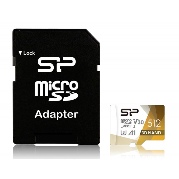 SILICON POWER κάρτα μνήμης Superior Pro microSDXC UHS-I, 512GB, Class 30 SILICON POWER κάρτα μνήμης Superior Pro microSDXC UHS-I, 512GB, Class 30