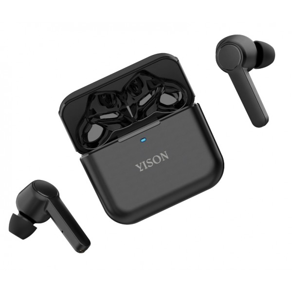 YISON earphones με θήκη φόρτισης T5, True Wireless, μαύρα