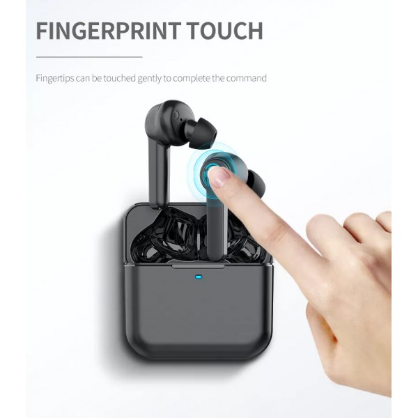 YISON earphones με θήκη φόρτισης T5, True Wireless, μαύρα