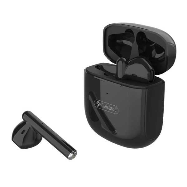 CELEBRAT earphones με θήκη φόρτισης W16, True Wireless, μαύρα CELEBRAT earphones με θήκη φόρτισης W16, True Wireless, μαύρα