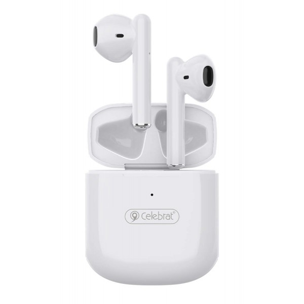CELEBRAT earphones με θήκη φόρτισης W16, True Wireless, λευκά CELEBRAT earphones με θήκη φόρτισης W16, True Wireless, λευκά