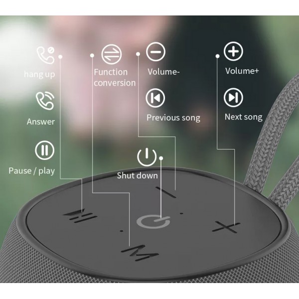 YISON φορητό ηχείο WS-11, 4.8W, FM, Bluetooth 5.0, 1200mAh, κόκκινο YISON φορητό ηχείο WS-11, 4.8W, FM, Bluetooth 5.0, 1200mAh, κόκκινο
