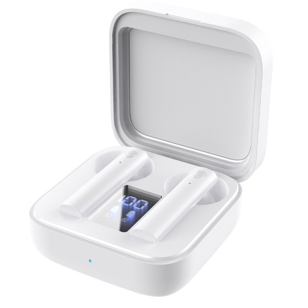 CELEBRAT earphones με θήκη φόρτισης W12, True Wireless, λευκά