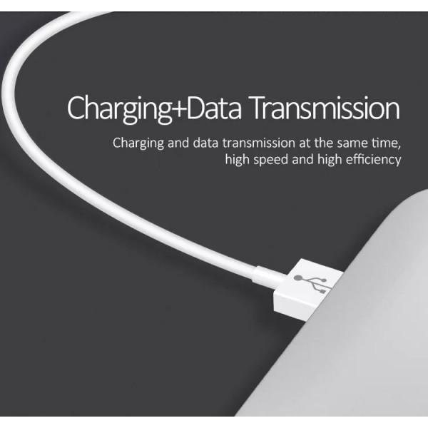 USAMS καλώδιο Lightning σε USB US-SJ283, 2A, 1m, λευκό USAMS καλώδιο Lightning σε USB US-SJ283, 2A, 1m, λευκό