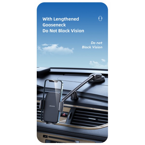 USAMS βάση smartphone αυτοκινήτου US-ZJ065 για ταμπλό/παρμπρίζ, μαύρη USAMS βάση smartphone αυτοκινήτου US-ZJ065 για ταμπλό/παρμπρίζ, μαύρη