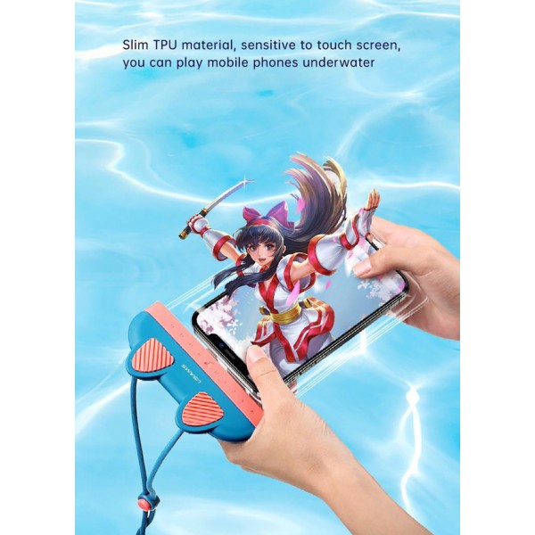 USAMS αδιάβροχη θήκη κινητού US-YD010, έως 7", IPX8, ροζ USAMS αδιάβροχη θήκη κινητού US-YD010, έως 7", IPX8, ροζ