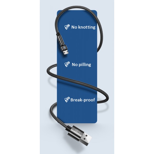 USAMS καλώδιο Micro USB σε USB SJ478, περιστρεφόμενο, 2A, 1m, πράσινο USAMS καλώδιο Micro USB σε USB SJ478, περιστρεφόμενο, 2A, 1m, πράσινο