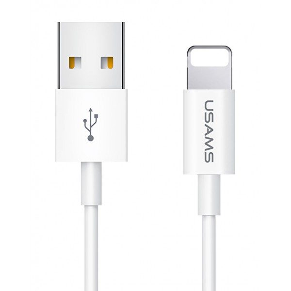 USAMS καλώδιο Lightning σε USB US-SJ283, 2A, 1m, λευκό USAMS καλώδιο Lightning σε USB US-SJ283, 2A, 1m, λευκό