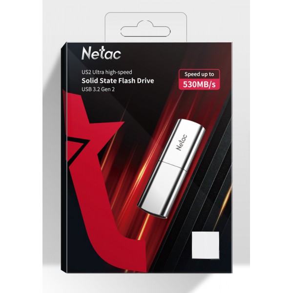 NETAC USB Flash Drive US2, 256GB, USB 3.2, ασημί NETAC USB Flash Drive US2, 256GB, USB 3.2, ασημί