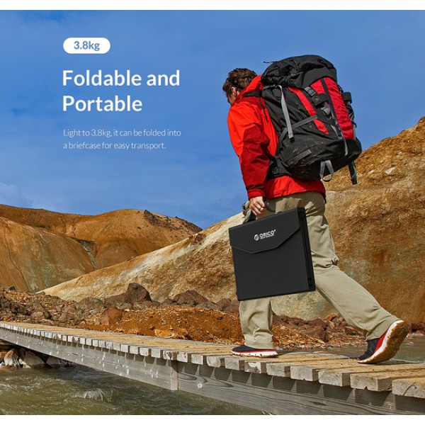 ORICO ηλιακός φορτιστής SCP2-100, με έξοδο USB/USB-C/DC, foldable, 100W ORICO ηλιακός φορτιστής SCP2-100, με έξοδο USB/USB-C/DC, foldable, 100W