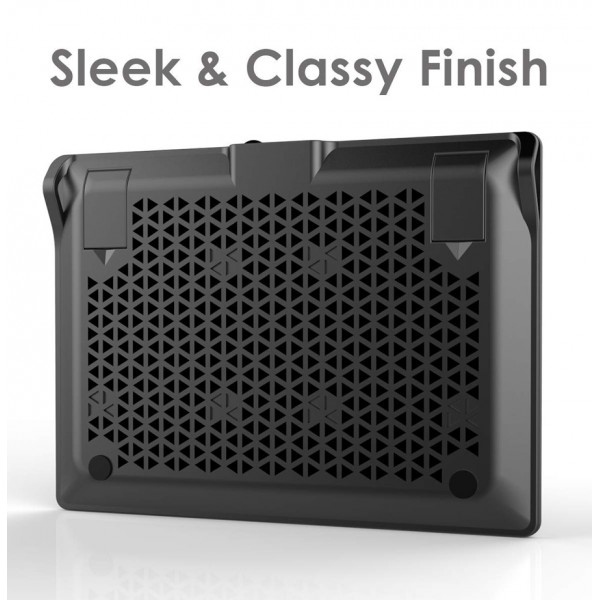 POWERTECH Βάση & ψύξη laptop PT-739 έως 17", 2x 120mm fan, LED, μαύρο