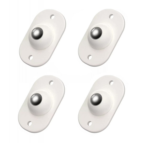 Αυτοκόλλητα ροδάκια HUH-0084, μεταλλικά, λευκά, 4τμχ