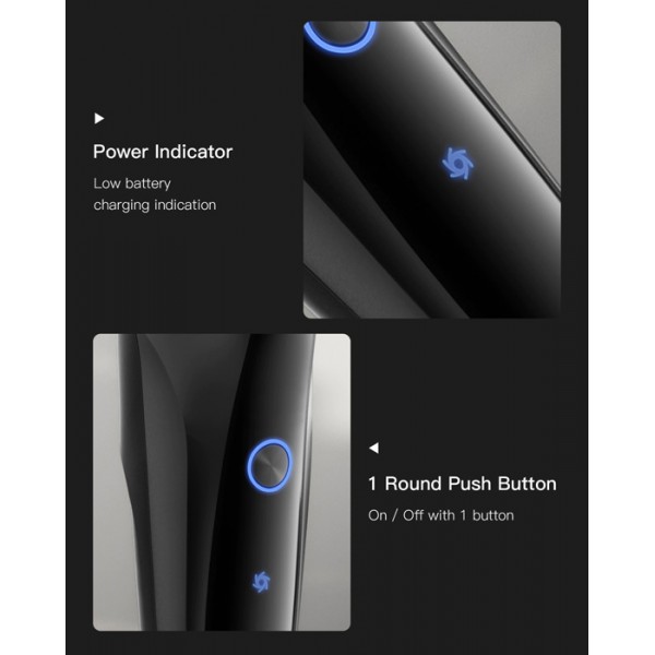 XIAOMI ENCHEN ξυριστική μηχανή Warrior κεφαλή 3D, επαναφορτιζόμενη μαύρη XIAOMI ENCHEN ξυριστική μηχανή Warrior κεφαλή 3D, επαναφορτιζόμενη μαύρη