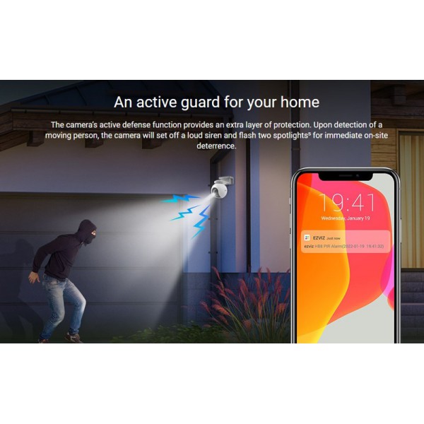 EZVIZ smart κάμερα HB8, Pan & Tilt, 4MP, WiFi, 10400mAh, 32GB, αδιάβροχη EZVIZ smart κάμερα HB8, Pan & Tilt, 4MP, WiFi, 10400mAh, 32GB, αδιάβροχη