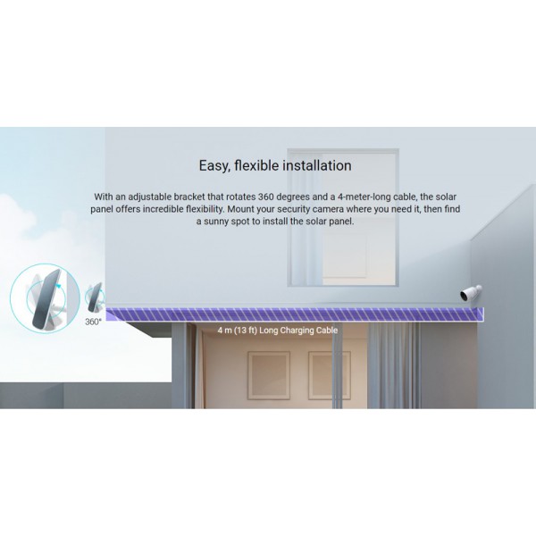 EZVIZ ηλιακό πάνελ CS-CMT-SP-D για κάμερες με μπαταρία, 4.2W, αδιάβροχο EZVIZ ηλιακό πάνελ CS-CMT-SP-D για κάμερες με μπαταρία, 4.2W, αδιάβροχο